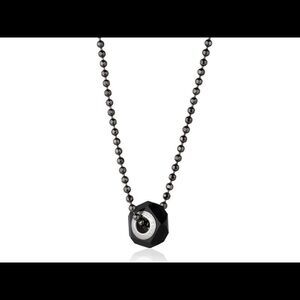 Swarovski crystals necklace black rhodium plated